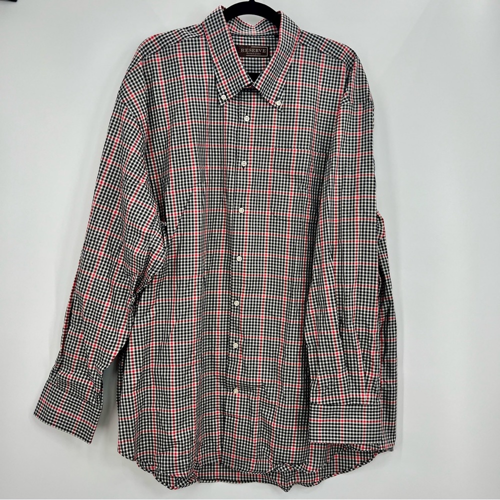 Reserve Patrick James Western Button Down Long Sleeve Plaid Shirt Top XXL - Picture 3 of 7